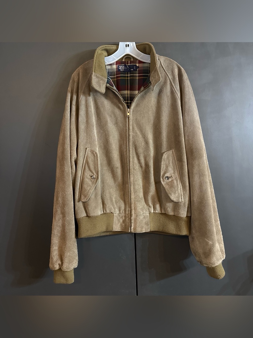 Polo Ralph Lauren Houndstooth Leather Jacket
